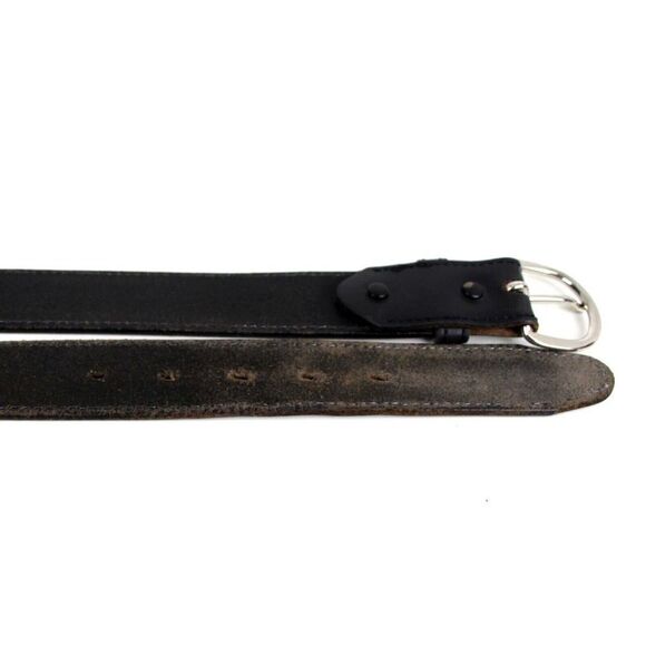 VTG SADDLE BLACK GENUINE LEATHER 1.5"Wd CASUAL DRESS MEN'S BELT Sz 38 (F86 - Picture 13 of 13